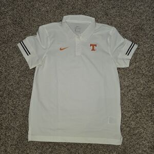 Women's Athletic White NIKE TENNESSEE VOLS Polo Top Size Small